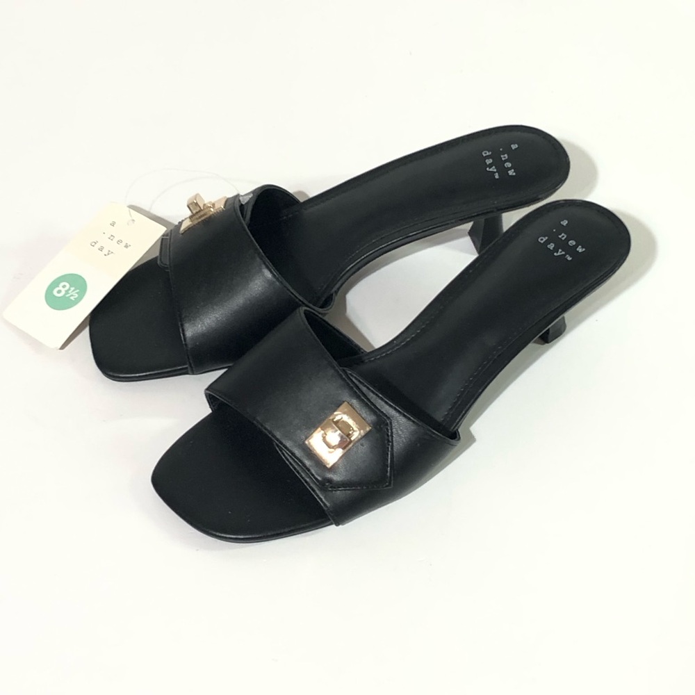 A new day Women's Judy Mule Heels Black - Picture 2 of 4